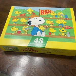 Vintage 1965 Peanuts Springbok Puzzle  Snoopy Woodstock 48 Piece Complete