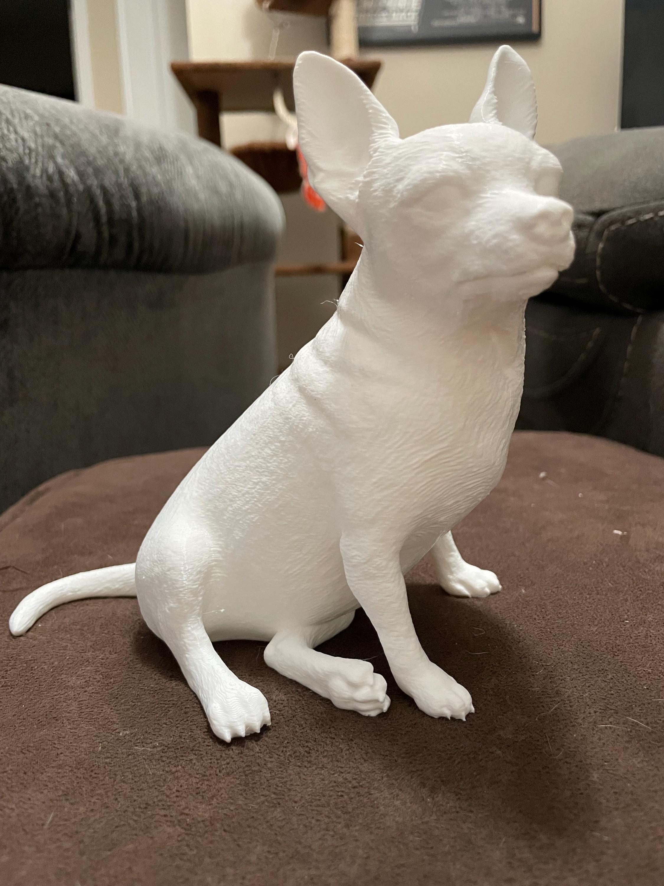 Lampe De Table Chien Chihuahua Sculpture En Résine Avec Abat-jour En Tissu – Style Rétro