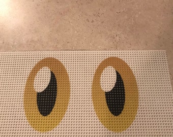 Slender Oval Cartoon Style Printed Fursuit Eye Mesh, Costume or Cosplay Supplies