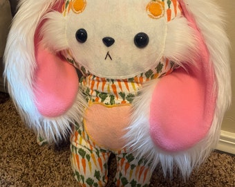 Carrot Bunny Plush Handmade
