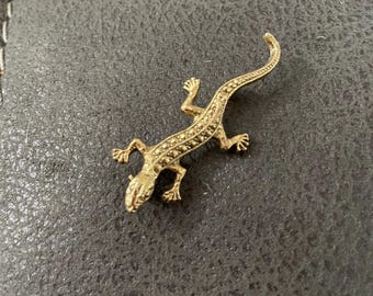 【美品】Swarovski ◇超レア◇可愛いトカゲ ブローチ トカゲ スワロフスキー リザード SWANK ピンズ - カフスボタン