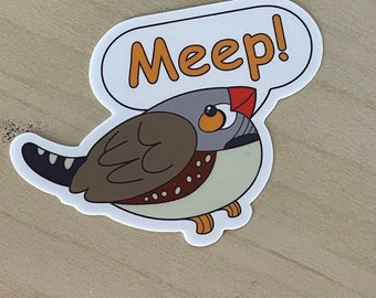 Meep Finch Sticker