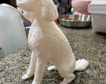 3D Printed Poodle/Standard Poodle Figure