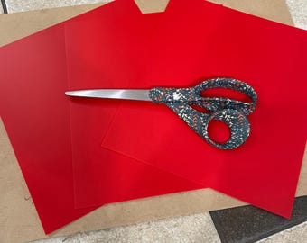 8in x 9in Red Plastic Sheet for Fursuit and Costume Eyes