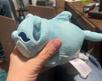 Aphmau MeeMeows Litter 5 Under The Sea Plush Dolphin Cat Light Blue 6” Used