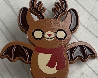 Reindeer Bat Enamel Pin