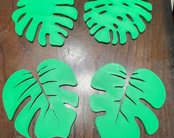 Set of Monstera Leaf Coasters