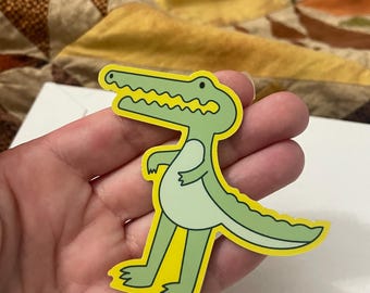 Crocodile, Alligator, Reptile, Cryptid Friend Sticker -- Funny Kawaii Gator Decal
