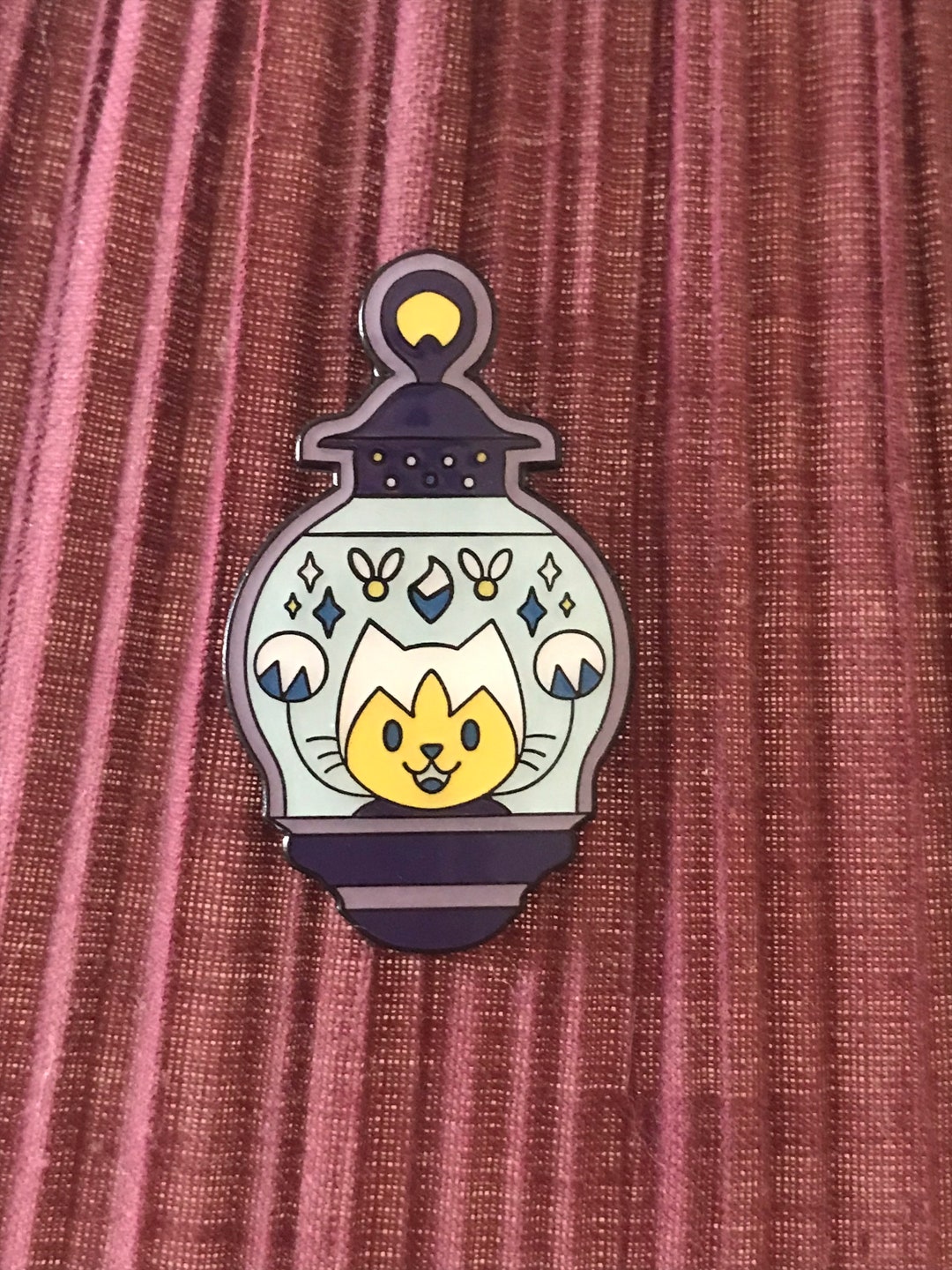 Magic Cat Pin Cat Sprite, Feline Familiar, Magic Lantern Enamel Pin - Etsy