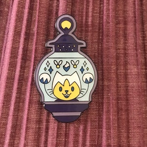 Cat Sprite Magic Lantern Enamel Pin