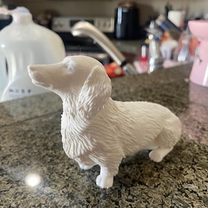 3D Printed Dachshund Figure (long hair)
