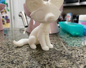 Chibi African Wild Dog, Painted Dog, 3D Printed Kawaii Figure, PLA Plastic