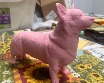 3D Printed Pembroke Welsh Corgi Figure -- PLA Plastic