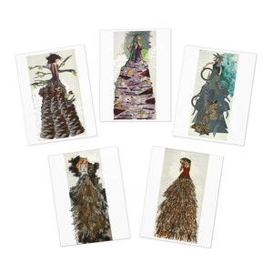 Biglietti d'auguri multi-design (confezione da 5) "My Fair Ladies" Femministe Femministe Tough Ladies