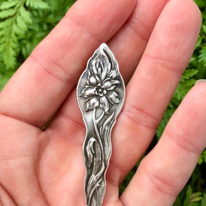 Antique Sterling Silver Art Nouveau Hair Clip Unger Brothers. Sterling Silver Barrette. Sterling Hair Accessory for Wedding