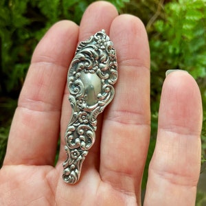 Antique Sterling Silver Art Nouveau Hair Clip Unger Brothers. Sterling Silver Barrette. Sterling Hair Accessory for Wedding
