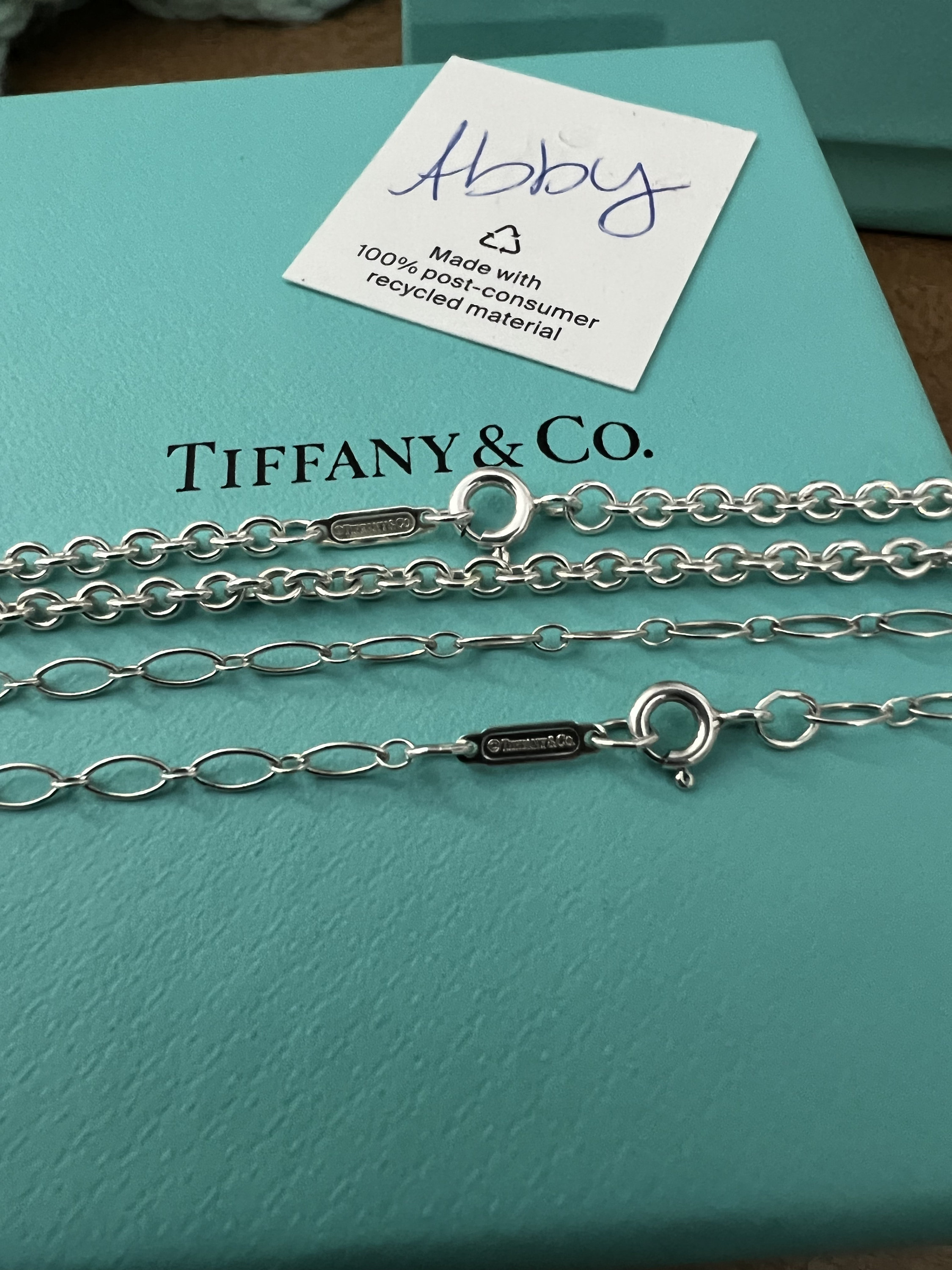 Oval link chain sale tiffany
