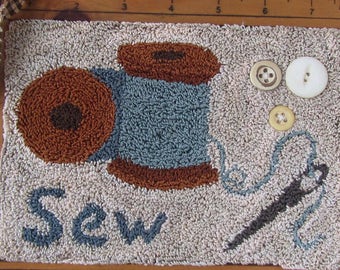 Sewing Notions Punch Needle Pattern: (PDF Pattern)