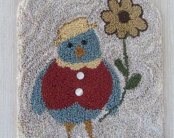 Blue Bird Punch Needle Pattern (PDF Pattern)