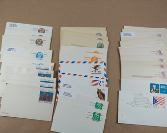 36 Vintage Blank Post Cards - Prepaid Postage Postal Cards  - Ephemera