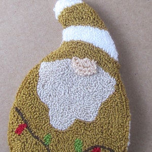 Gnome Punch Needle KIT Christmas Ornaments punchneedle pattern 3D needle punch embroidery image 5