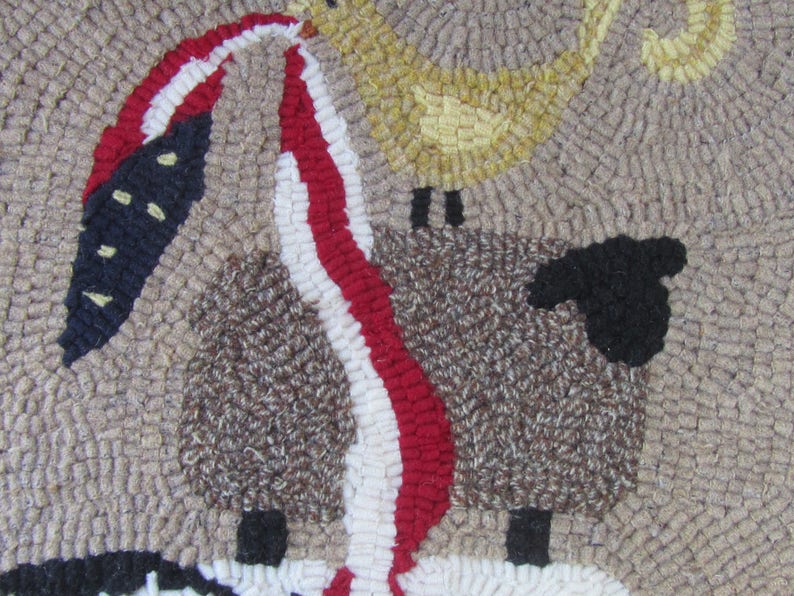 Hooked Rug Pattern for Patriotic Animal Stack-up Full Size Pattern Instant Download Digital Pattern Rug Hooking Pattern pdf pattern image 5