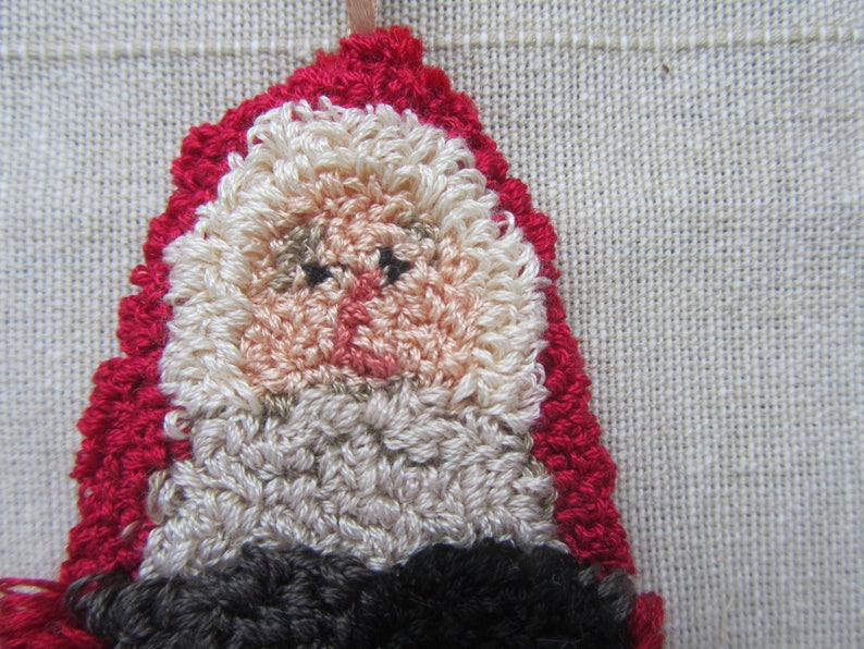 Punch Needle Pattern Santa with Sheep Ornament Christmas Santa Ornament Punchneedle pdf pattern needle punch epattern image 8