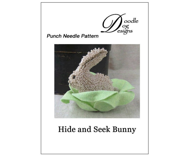 Punch Needle KIT Bunny in Cabbage PunchNeedle pattern Etsy