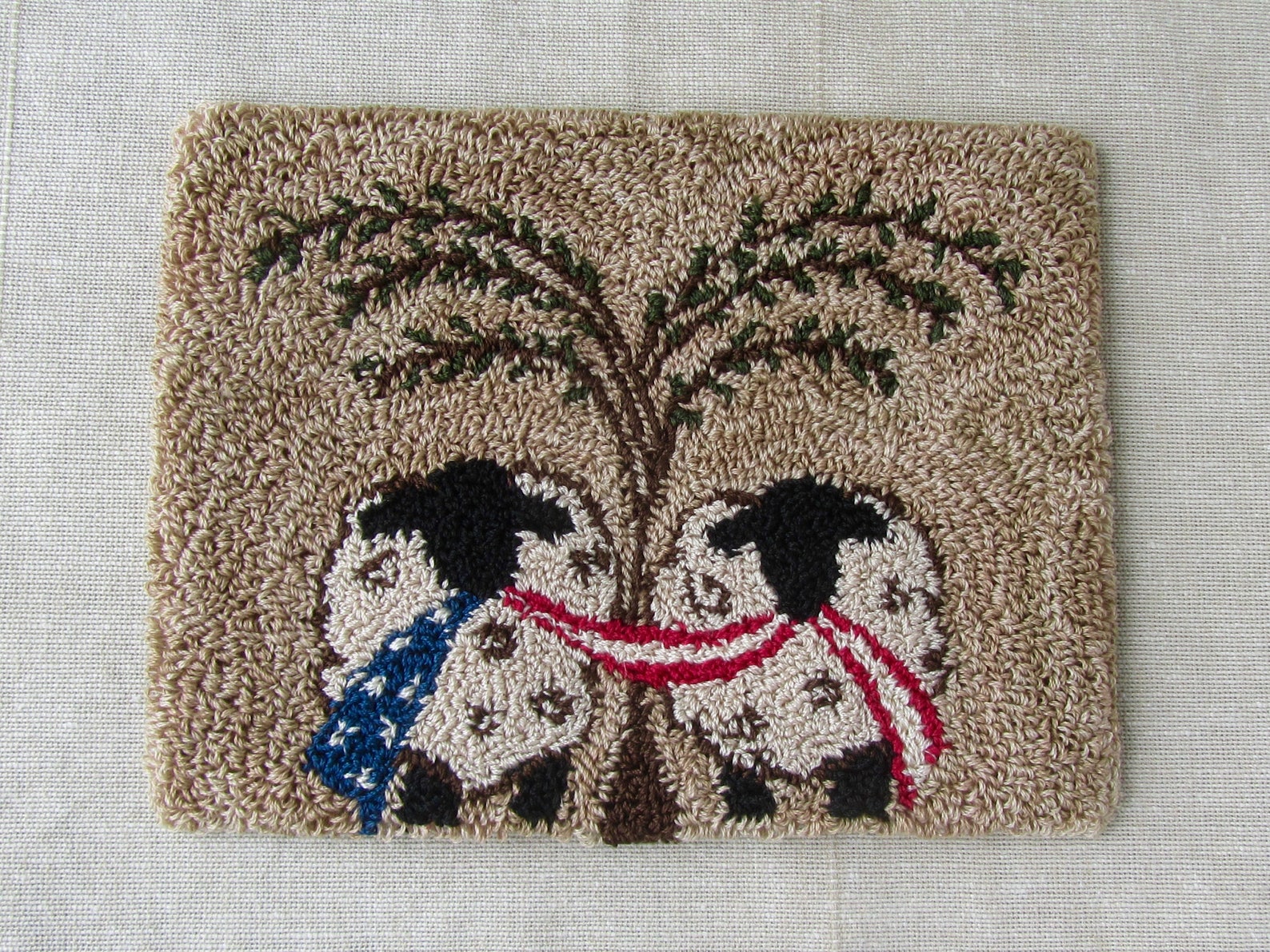 Punch Needle Pattern Patriotic Sheep With Flag Punchneedle Etsy