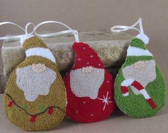 Gnome Punch Needle Digital Pattern ~ Christmas Ornaments punchneedle pdf pattern ~ needle punch epattern