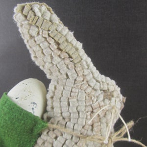 Hooked Rug Pattern Stand-Alone Bunny with Basket Instant Download Digital Pattern Spring Rug Hooking Pattern pdf pattern image 5