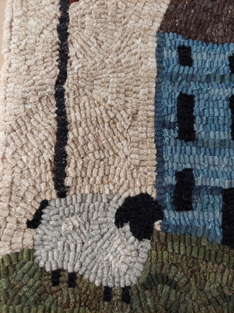 Patriotic Saltbox House & Sheep Rug Hooking Pattern (mailed Pattern) - Etsy