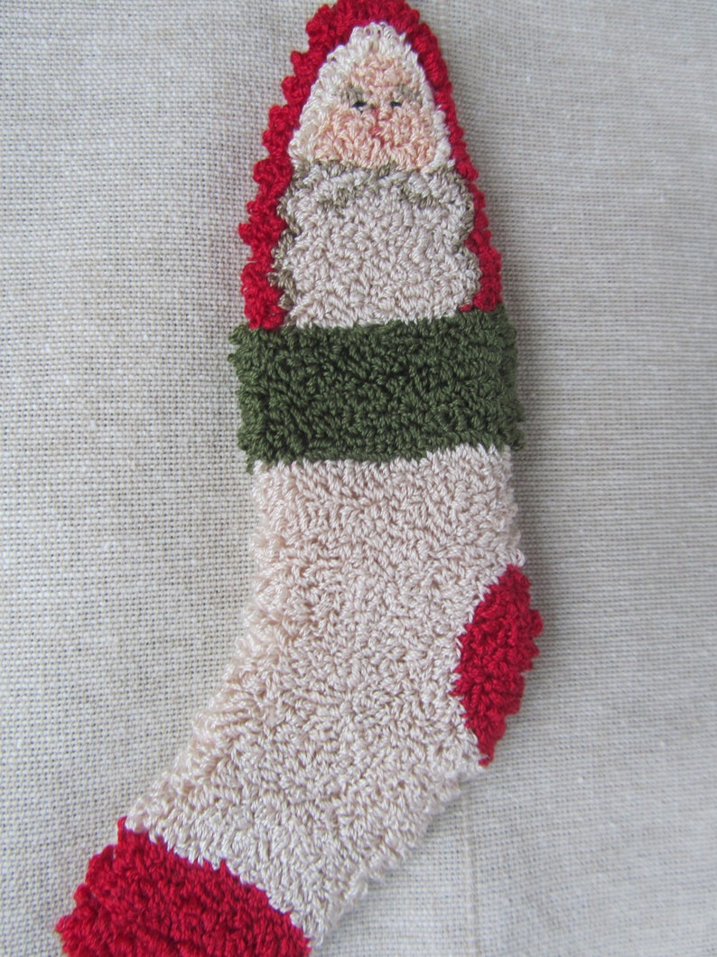 Punch Needle Pattern Stocking Ornaments Santa Snowman punchneedle pdf pattern needle punch epattern Christmas Punch Needle image 8