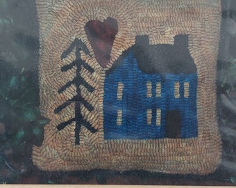 Blue Saltbox Home Rug Hooking Pattern - Pre-Owned | Decuyper Trading Co.