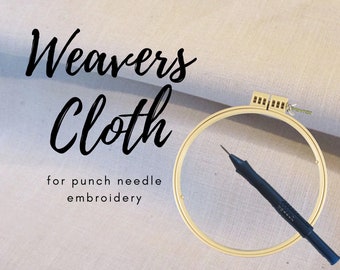 Weavers Cloth ~ Natural Color ~ Full 1/2 Yard - punchneedle - needle punch - punch needle fabric ~ Punch Needle Supplies ~ Embroidery