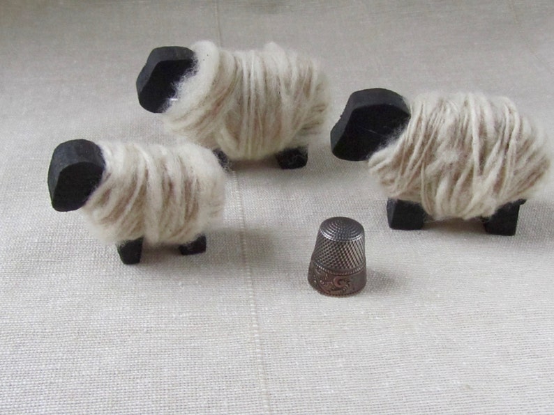 sheep with thimble to show size