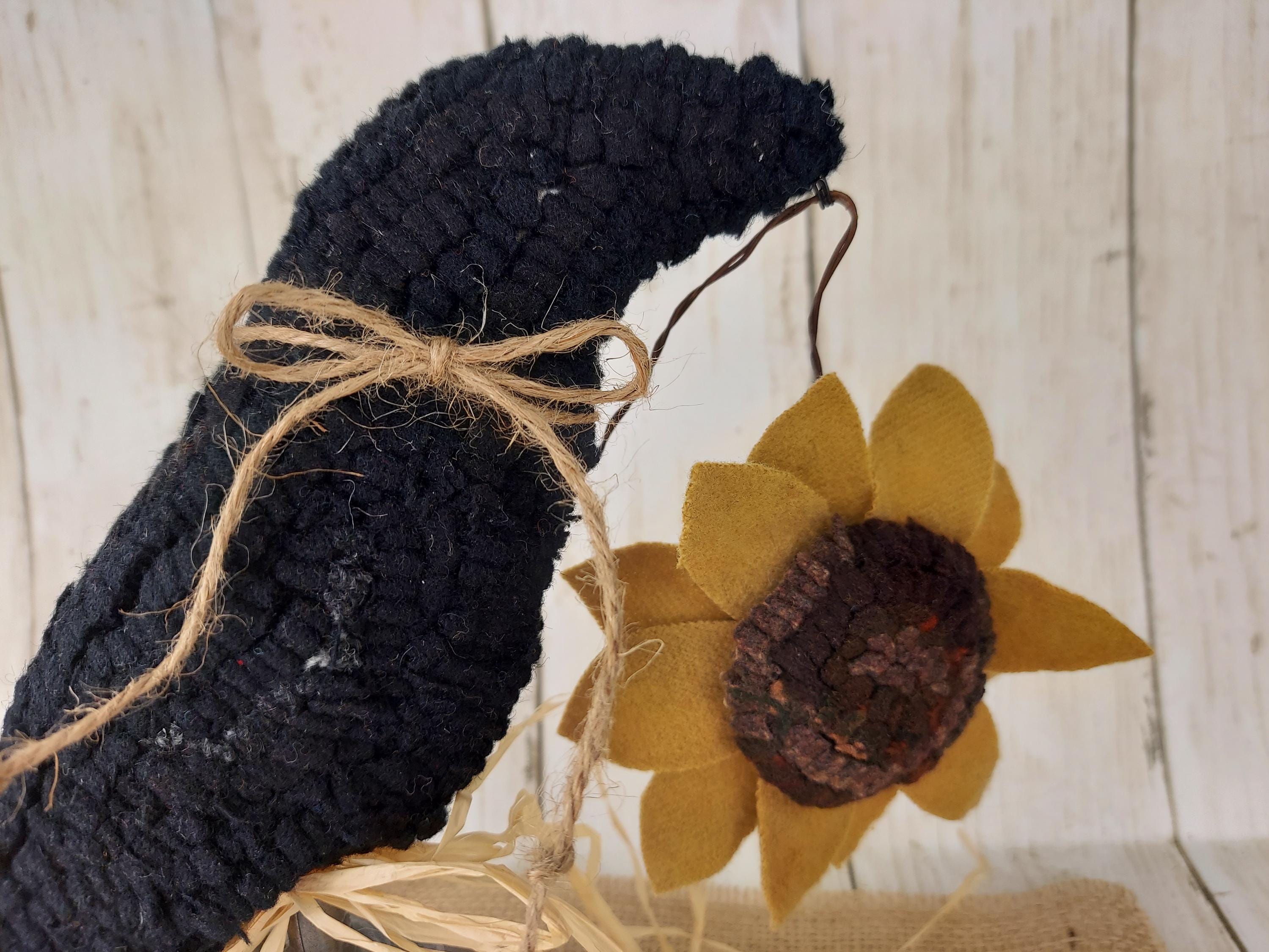 Primitive Crow and Sunflower Hooked Rug Pattern: Make-do Design - Etsy
