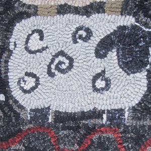 Hooked Rug Pattern for Stacked Sheep ~ WOOL ~ Full Size Pattern ...