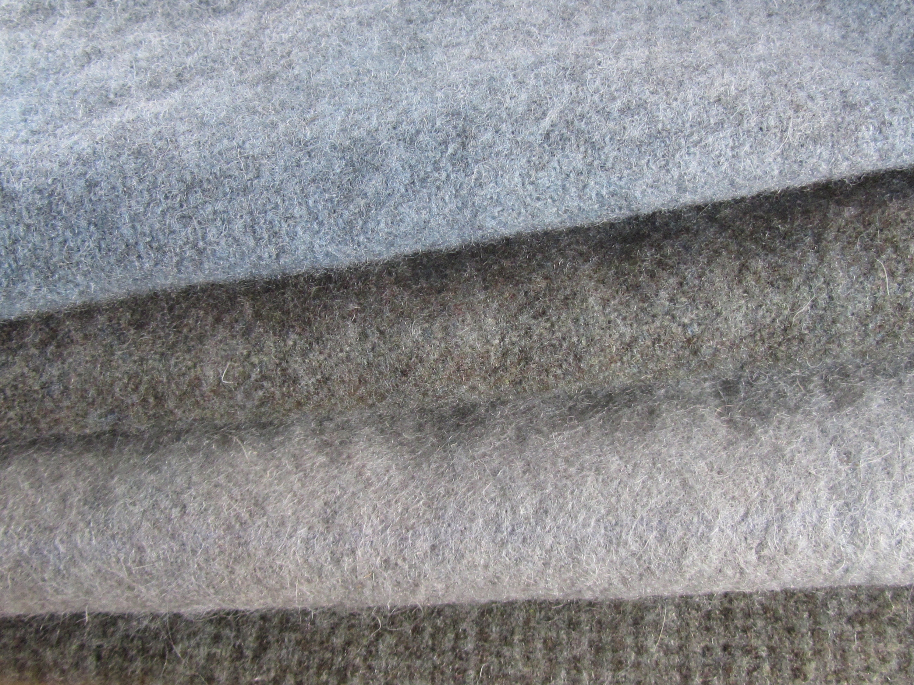 Hand Dyed Felted Wool Fat Quarters Faded Denim Blue - Rug Hooking - Applique Wool - Penny Rug Wool - Hand Overdyed - Hooked Rug Wool