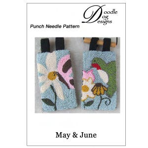 Punch Needle KIT Spring Hummingbird & Butterfly Needle Punch Banners Punchneedle Paper Pattern image 3