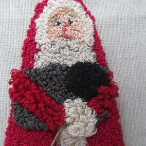 Punch Needle Pattern Santa with Sheep Ornament Christmas Santa Ornament Punchneedle pdf pattern needle punch epattern image 10