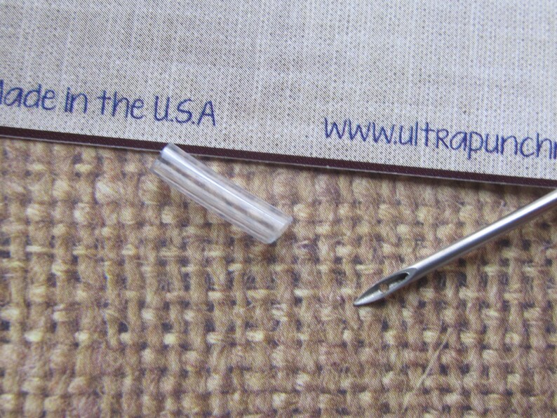 close-up of needle tip