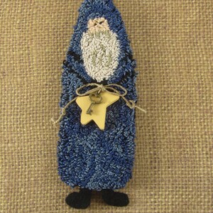 Punch Needle Pattern Primitive Santa Ornaments punchneedle pdf pattern needle punch epattern Christmas Punch Needle image 6