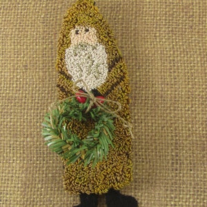 Punch Needle Pattern Primitive Santa Ornaments punchneedle pdf pattern needle punch epattern Christmas Punch Needle image 7