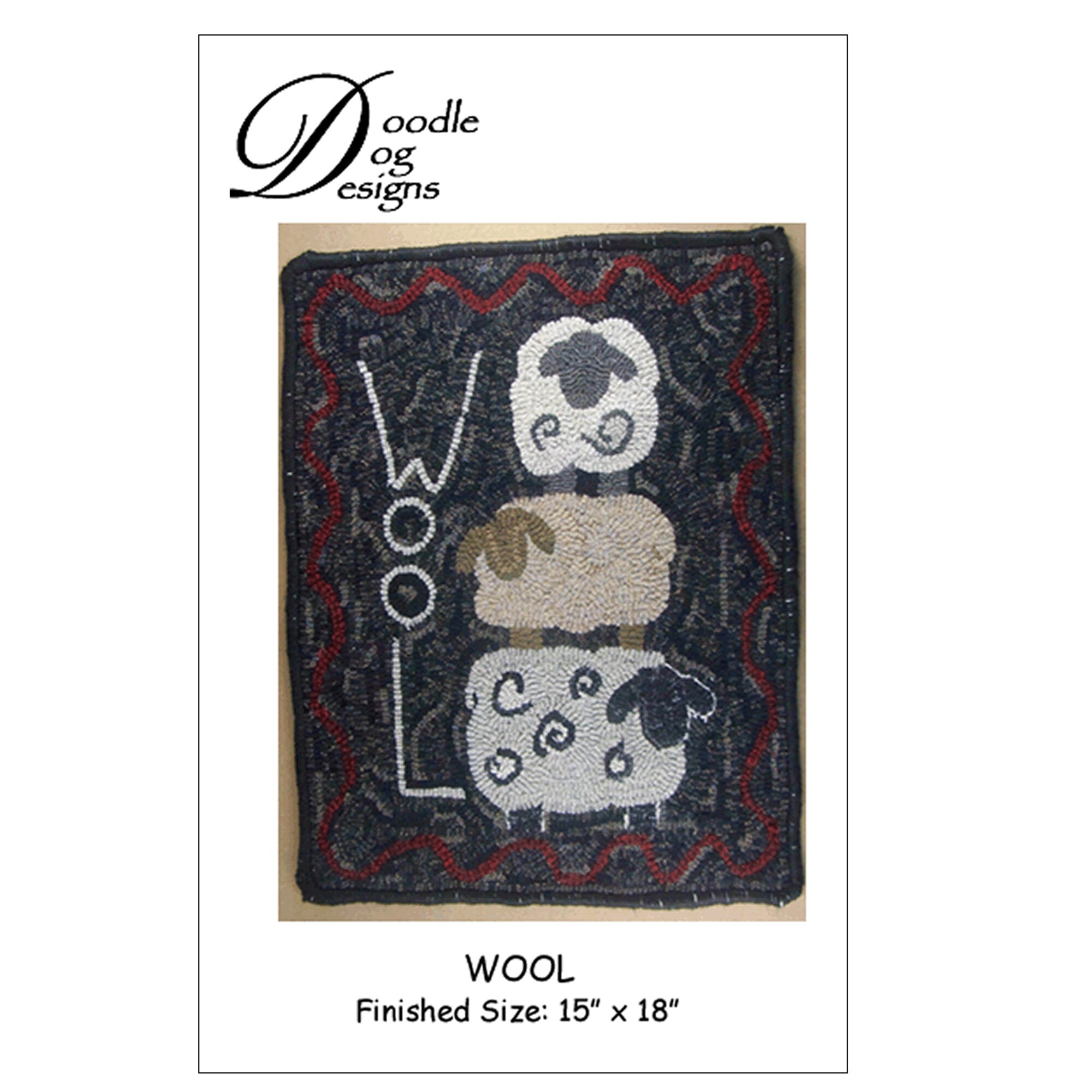 Hooked Rug Pattern for Stacked Sheep WOOL Full Size - Etsy