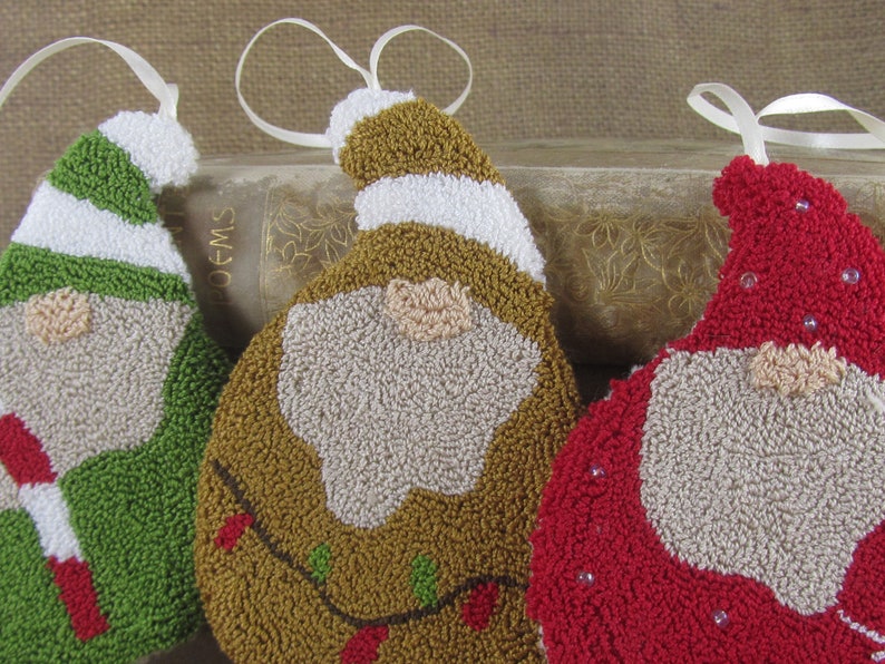 Gnome Punch Needle Digital Pattern Christmas Ornaments punchneedle pdf pattern needle punch epattern image 7