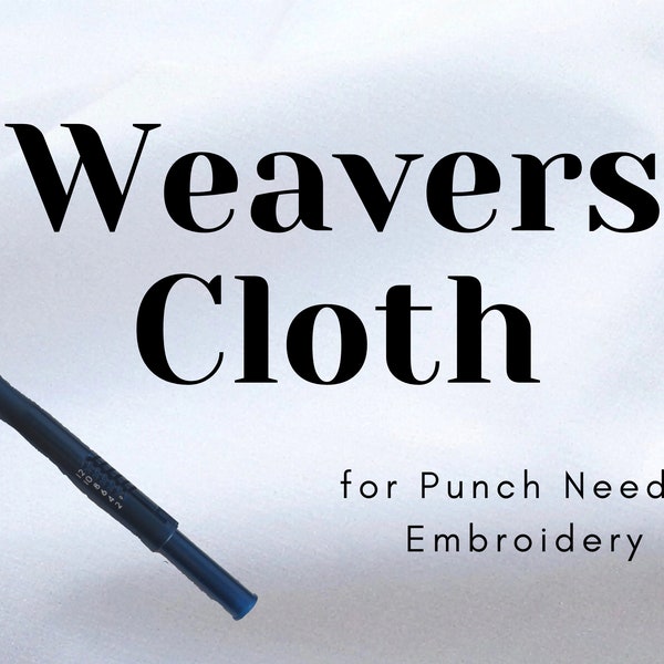 Weavers Cloth ~ White ~ Full 1/2 Yard - punchneedle - needle punch - punch needle fabric ~ Punch Needle Supplies ~ Embroidery