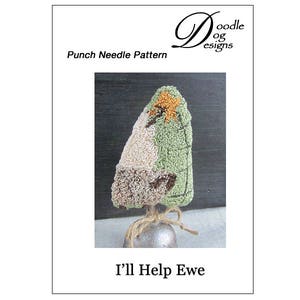 Punch Needle KIT Christmas Tree PunchNeedle Kit Christmas Sheep Christmas Snowman needle punch Kit Christmas Punch Needle image 3