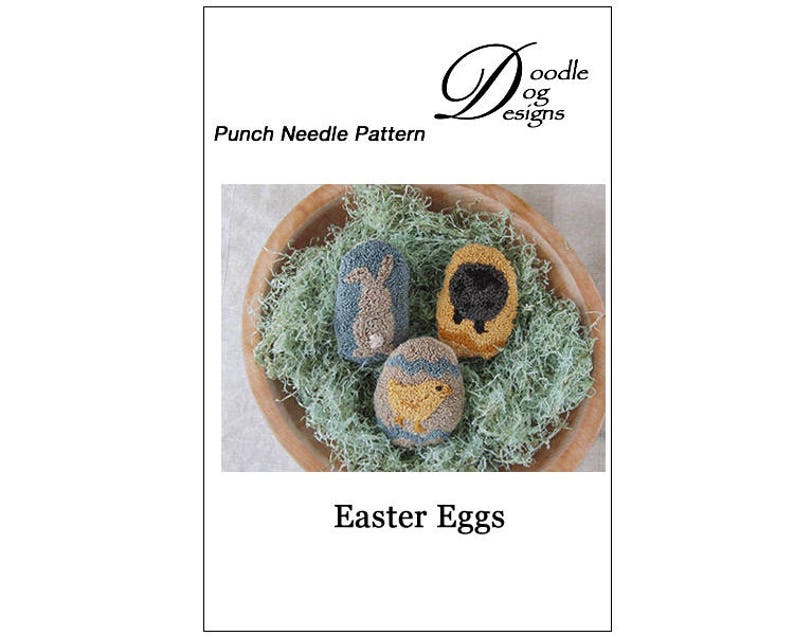 Primitive Punch Needle Kit Easter Eggs Sheep Egg Chick Etsy