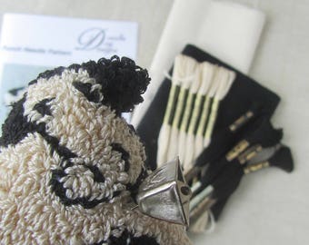 Primitive Cows Punch Needle Kit ~ Bowl Filler Needle Punch Pattern ~ 3D PunchNeedle Embroidery ~ Holstein ~ Farm Fresh Milk